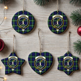 Lammie Tartan Crest Christmas Ceramic Ornament