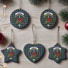 Logan Ancient Tartan Crest Christmas Ceramic Ornament