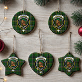 MacAlpine Modern Tartan Crest Christmas Ceramic Ornament