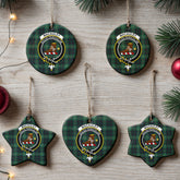 MacAuley Hunting Ancient Tartan Crest Christmas Ceramic Ornament