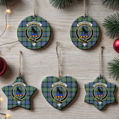 MacDonnell of Glengarry Ancient Tartan Crest Christmas Ceramic Ornament
