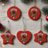 MacDonnell of Keppoch Tartan Crest Christmas Ceramic Ornament