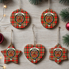 MacGill Modern Tartan Crest Christmas Ceramic Ornament