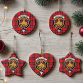 MacGillivray Modern Tartan Crest Christmas Ceramic Ornament