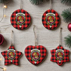 MacGregor Rob Roy Modern Tartan Crest Christmas Ceramic Ornament