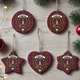 MacIntyre Modern Tartan Crest Christmas Ceramic Ornament