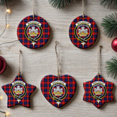 MacLachlan Modern Tartan Crest Christmas Ceramic Ornament