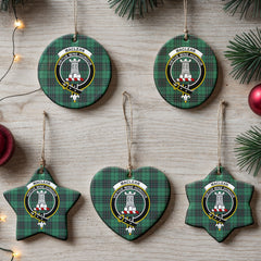 MacLean Hunting Ancient Tartan Crest Christmas Ceramic Ornament