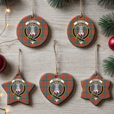 MacLean of Duart Ancient Tartan Crest Christmas Ceramic Ornament