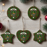 Maxwell Hunting Tartan Crest Christmas Ceramic Ornament