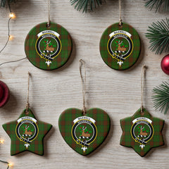 Maxwell Hunting Tartan Crest Christmas Ceramic Ornament