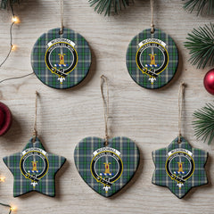 McDowall Tartan Crest Christmas Ceramic Ornament