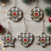 McDuff Dress Ancient Tartan Crest Christmas Ceramic Ornament