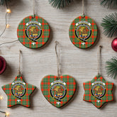McGregor Ancient Tartan Crest Christmas Ceramic Ornament