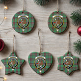 McKinnon Hunting Ancient Tartan Crest Christmas Ceramic Ornament
