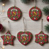 McKintosh Modern Tartan Crest Christmas Ceramic Ornament