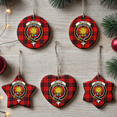 McLeod of Raasay Tartan Crest Christmas Ceramic Ornament