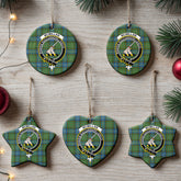 McMillan Hunting Ancient Tartan Crest Christmas Ceramic Ornament