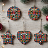 McNaughton Ancient Tartan Crest Christmas Ceramic Ornament
