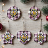 McPherson Hunting Modern Tartan Crest Christmas Ceramic Ornament
