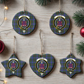 Ogilvie Hunting Modern Tartan Crest Christmas Ceramic Ornament