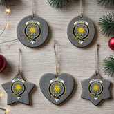 Shepherd Tartan Crest Christmas Ceramic Ornament