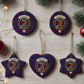 Wedderburn Tartan Crest Christmas Ceramic Ornament