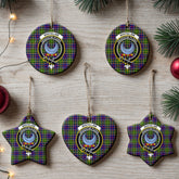 Whitelaw Tartan Crest Christmas Ceramic Ornament