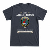 Armstrong Ancient Tartan Crest Mischief and Mayhem T-shirt