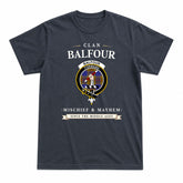 Balfour Modern Tartan Crest Mischief and Mayhem T-shirt