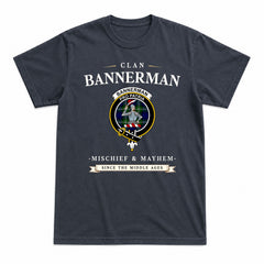 Bannerman Tartan Crest Mischief and Mayhem T-shirt