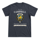 Campbell Dress Ancient Tartan Crest Mischief and Mayhem T-shirt