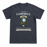 Campbell of Cawdor Ancient Tartan Crest Mischief and Mayhem T-shirt