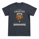 Chattan Tartan Crest Mischief and Mayhem T-shirt