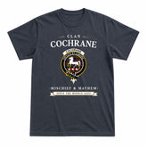 Cochrane Modern Tartan Crest Mischief and Mayhem T-shirt