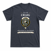 Craig Ancient Tartan Crest Mischief and Mayhem T-shirt