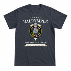 Dalrymple Tartan Crest Mischief and Mayhem T-shirt