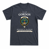 Gordon Ancient Tartan Crest Mischief and Mayhem T-shirt