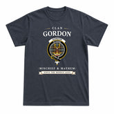 Gordon Weathered Tartan Crest Mischief and Mayhem T-shirt