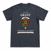Grant Modern Tartan Crest Mischief and Mayhem T-shirt