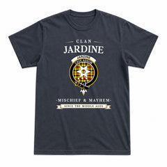 Jardine Tartan Crest Mischief and Mayhem T-shirt