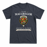 MacGregor Modern Tartan Crest Mischief and Mayhem T-shirt