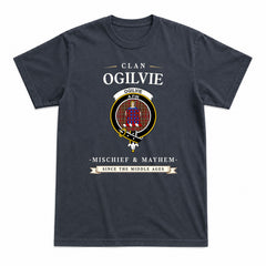 Ogilvie Tartan Crest Mischief and Mayhem T-shirt