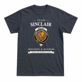 Sinclair Ancient Tartan Crest Mischief and Mayhem T-shirt
