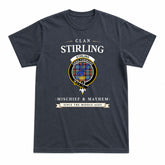 Stirling (of Cadder-Present Chief) Tartan Crest Mischief and Mayhem T-shirt