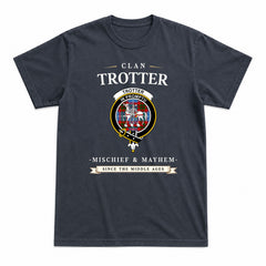 Trotter Tartan Crest Mischief and Mayhem T-shirt