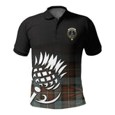 Fergusson Weathered Tartan Crest Polo Shirt - Thistle Black Style
