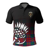 Fotheringham Tartan Crest Polo Shirt - Thistle Black Style