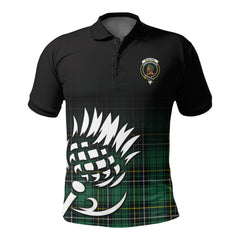 McAlpine Ancient Tartan Crest Polo Shirt - Thistle Black Style