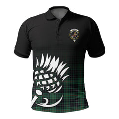 McAulay Hunting Ancient Tartan Crest Polo Shirt - Thistle Black Style